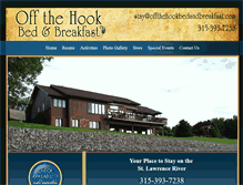 Tablet Screenshot of offthehookbedandbreakfast.com